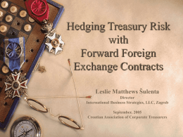 Accounting for Forward Foreign Exchange Contracts
