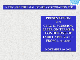 NTPC - Central Electricity Regulatory Commission