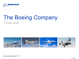The Boeing Company Overview