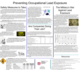 Preventing Occupational Lead Exposure