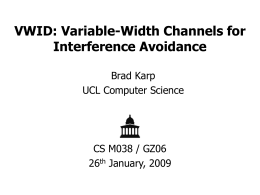 VWID - UCL Computer Science