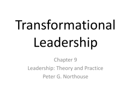 Transformational Leaders