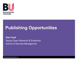 The Art of Publishing - Bournemouth University