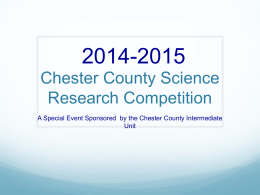 Chester County Science Research Competition