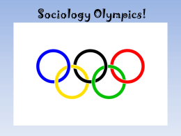 Sociology Olympics!