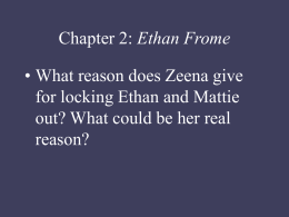 Chapter 1: Ethan Frome - Mira Costa High School