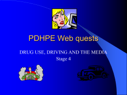 PDHPE Webquests