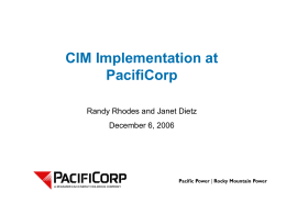 CIM at PacifiCorp v5
