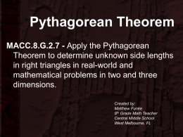 Pythagorean Theorem PowerPoint