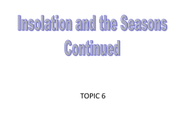 Insolation and the Seasons 2
