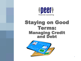 Staying On Good Terms: Credit and Debt PowerPoint