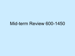 Mid-term Review 600-1450