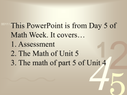 Math I Unit 6 – Assessment