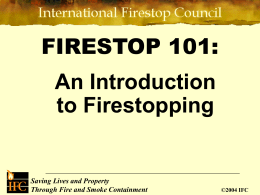 Bio Fireshield™ Firestop Training Seminar