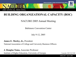 building organizational capacity (boc)