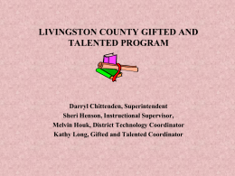 Livingston County Gifted and Talented Program