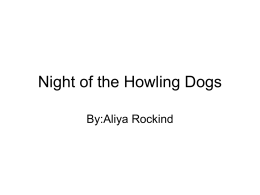 Night of the Howling Dogs book report