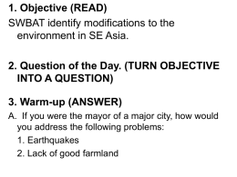 2. Question of the Day. (TURN OBJECTIVE INTO A