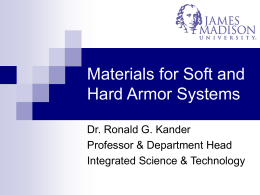 Materials for Soft and Hard Armor Systems