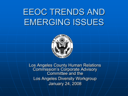 EEOC Trends and Emerging Issues