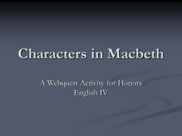 Characters in Macbeth