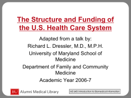 The Health Care System - Alumni Medical Library