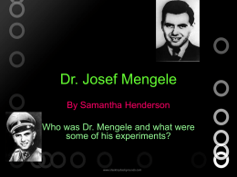 Dr. Mengele - krantzenglish