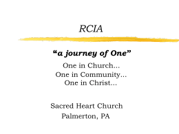 RCIA Program - Sacred Heart Church