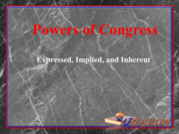 Expressed Powers of Congress