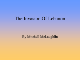 The Invasion Of Lebanon