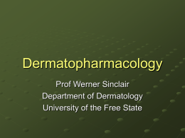Dermatopharmacology - Learning