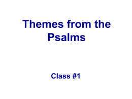 Psalms Class