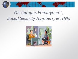 On-Campus Employment Eligibility On