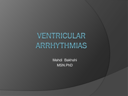 Ventricular arrhythmia