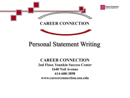 career connection - Undergraduate Research