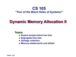 Memory Allocation II - HMC Computer Science