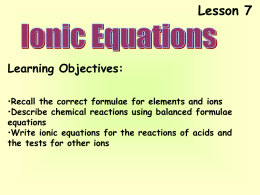LESSON 7 - ionic formulae