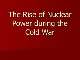 The Cold War and Nuclear Power