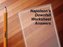 Napoleon`s Downfall Worksheet Answers
