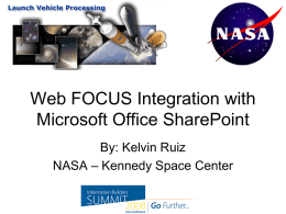 WebFOCUS Integration with Microsoft Office SharePoint