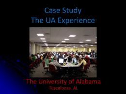 The University of Alabama Tuscaloosa, AL