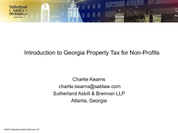 Property Tax for Non-Profits