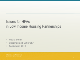 Slide 1 - National Association of Local Housing Finance Agencies
