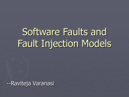 Software Faults and Reliability