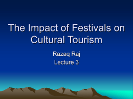 The Impact of Festivals on Cultural Tourism