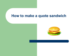 Quote Sandwich Notes