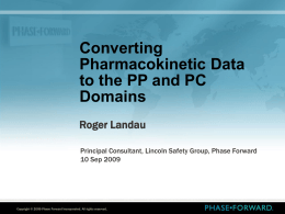 Converting PK Data