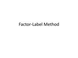 notes on factor