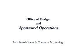 Office of Sponsored Operations