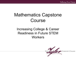 Math Capstone Course - John Tyler Community College